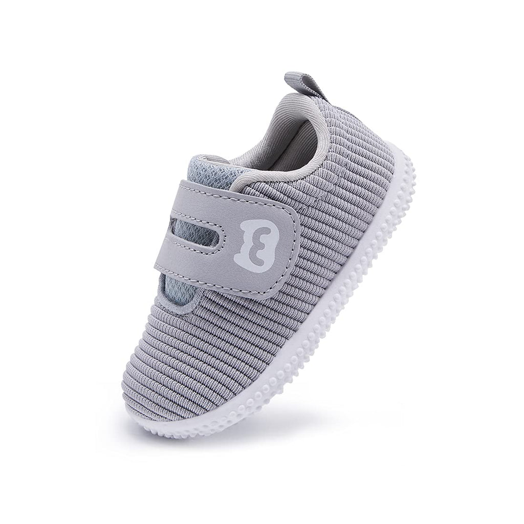 BMCiTYBM Toddler Walking Shoes Baby Boy Girl Barefoot Sneakers Grey Size 7