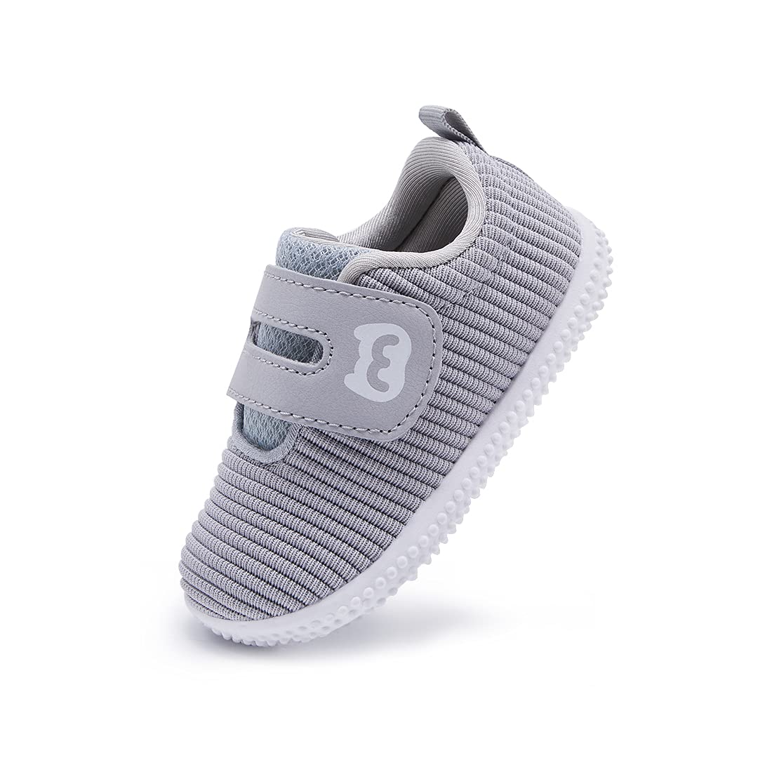 BMCiTYBM Toddler Walking Shoes Baby Boy Girl Barefoot Sneakers Grey Size 7
