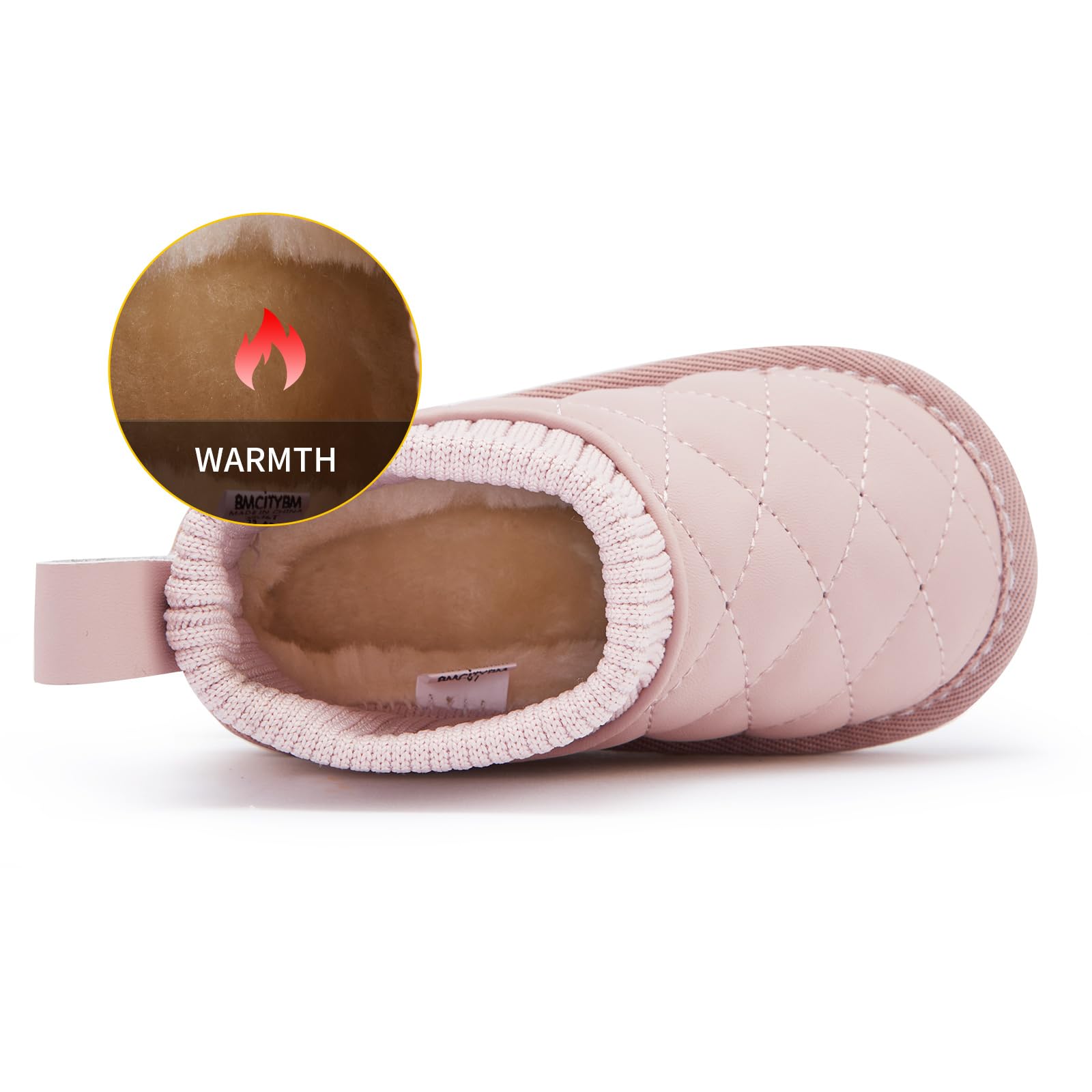 BMCiTYBM Baby Snow Winter Boots Girls Boys Infant Walker Shoes 12-18 Months
