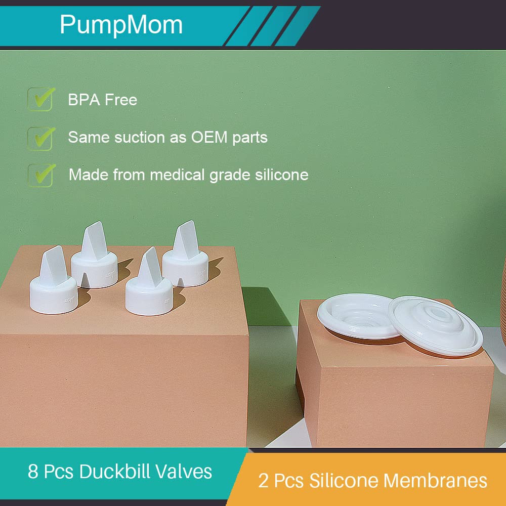 8 Duckbill Valves and 2 Membrane for Spectra Breast Pump Parts