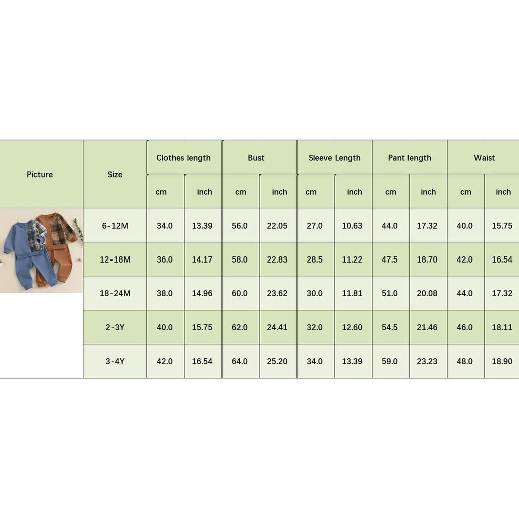 Lucikamy Toddler Baby Boy Fall Outfits Long Sleeve Crew Neck Pullover Sweatshirt + Jogger Pants Set Infant Winter Clothes (Khaki-P, 18-24 Months)