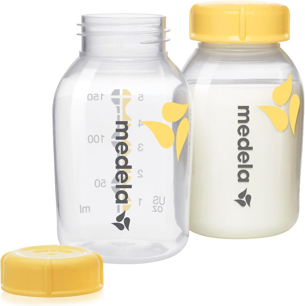 Medela Breast Milk Cooler Set with Ice Pack & 4X 5oz Storage Bottles