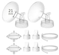 TOVVILD 21 mm Flange Set Compatible with Spectra/Motif Luna Wide-Mouth Bottles, Breast Pump Parts Includes Breast Shield Tubing Valve Backflow Protector, Not Original Spectra Accessories