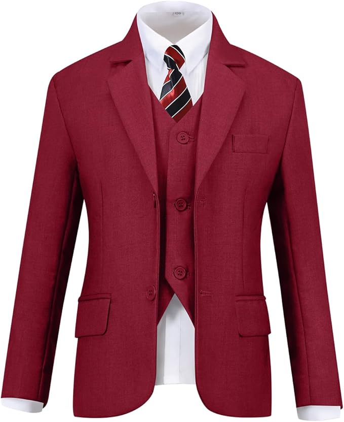 Visaccy Boys Suits Slim Fit Dress Clothes Ring Bearer Outfit