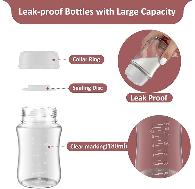 Pump Parts Compatible with Spectra S1/S2/9Plus Breastpump, Full Set Replacement Parts for Spectra Include 26mm Flange,Duckbill Valve,Backflow Protector,Tube,Bottle, Not Original Accessories