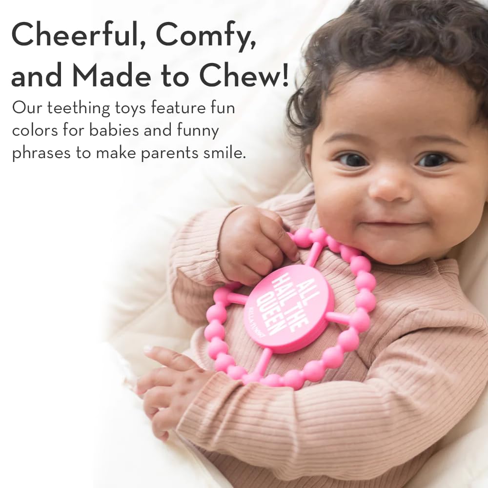 Baby Teether by Bella Tunno, Silicone Teethers for Babies 3-6 Months, 6-12 Months, Baby Toys, Pacifier, Teething Relief, Boys, Girls, Let's Take a Selfie