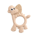 Bibado - Dotty The Dinosaur Teething Toys, Fawn - Multi-Sensory Teether - BPA Free Baby Toy - Strengthen Mouth Muscles & Learn Feeding - Dentist Approved - Baby Essentials & Baby Toys - 3 Months+