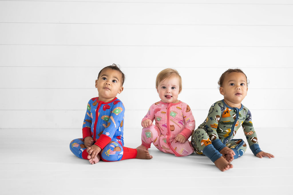 Little Sleepies Baby Pajamas, Blue All Stars, 0-3M