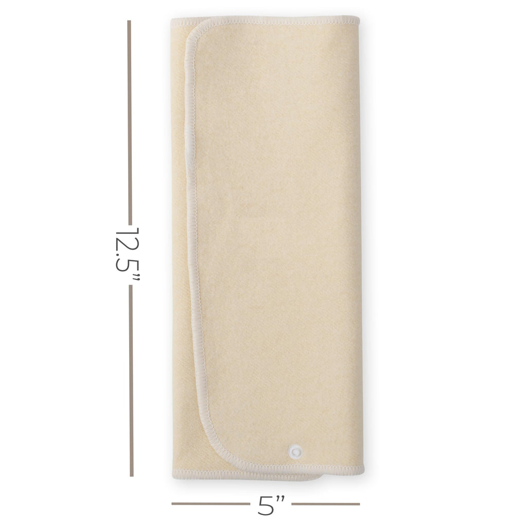 Hemp Prefold Inserts with Snap - 2 Layers - Reusable and Absorbent - 13" x 15" Perfect for Any Diaper- 2 Pack - Nora's Nursery
