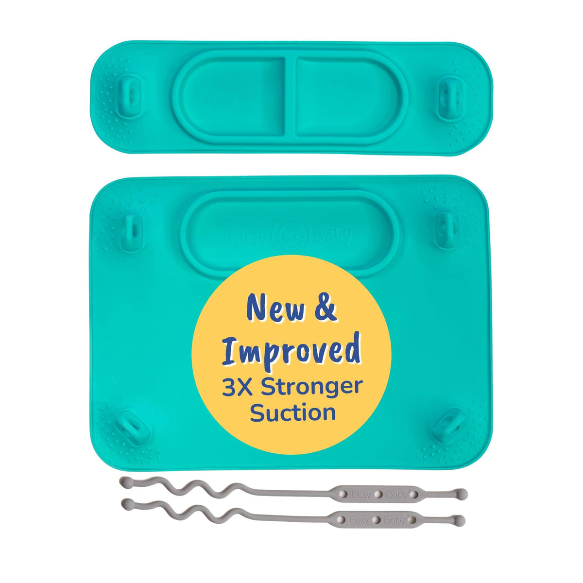 Busy Baby Mini Mat NEW Suction Cups with 2 Straps (Spearmint Mini)
