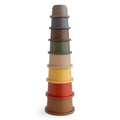 mushie Stacking Cups Toy 8 pcs | Made in Denmark (Forest)