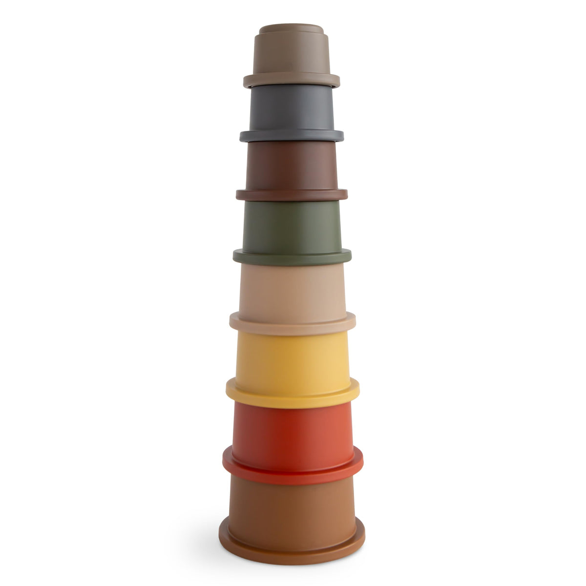 mushie Stacking Cups Toy 8 pcs | Made in Denmark (Forest)