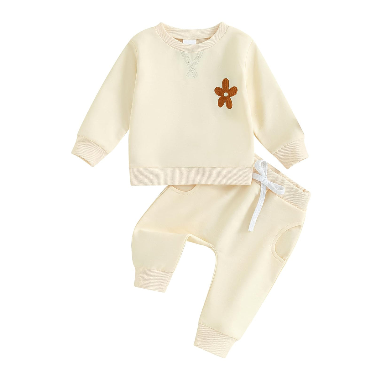 Fernvia Toddler Baby Girl Clothes 3 6 9 12 18 24 Months Fall Outfits Solid Long Sleeve Sweatshirt Tops + Pants Set (A-Purple, 6-12 Months)
