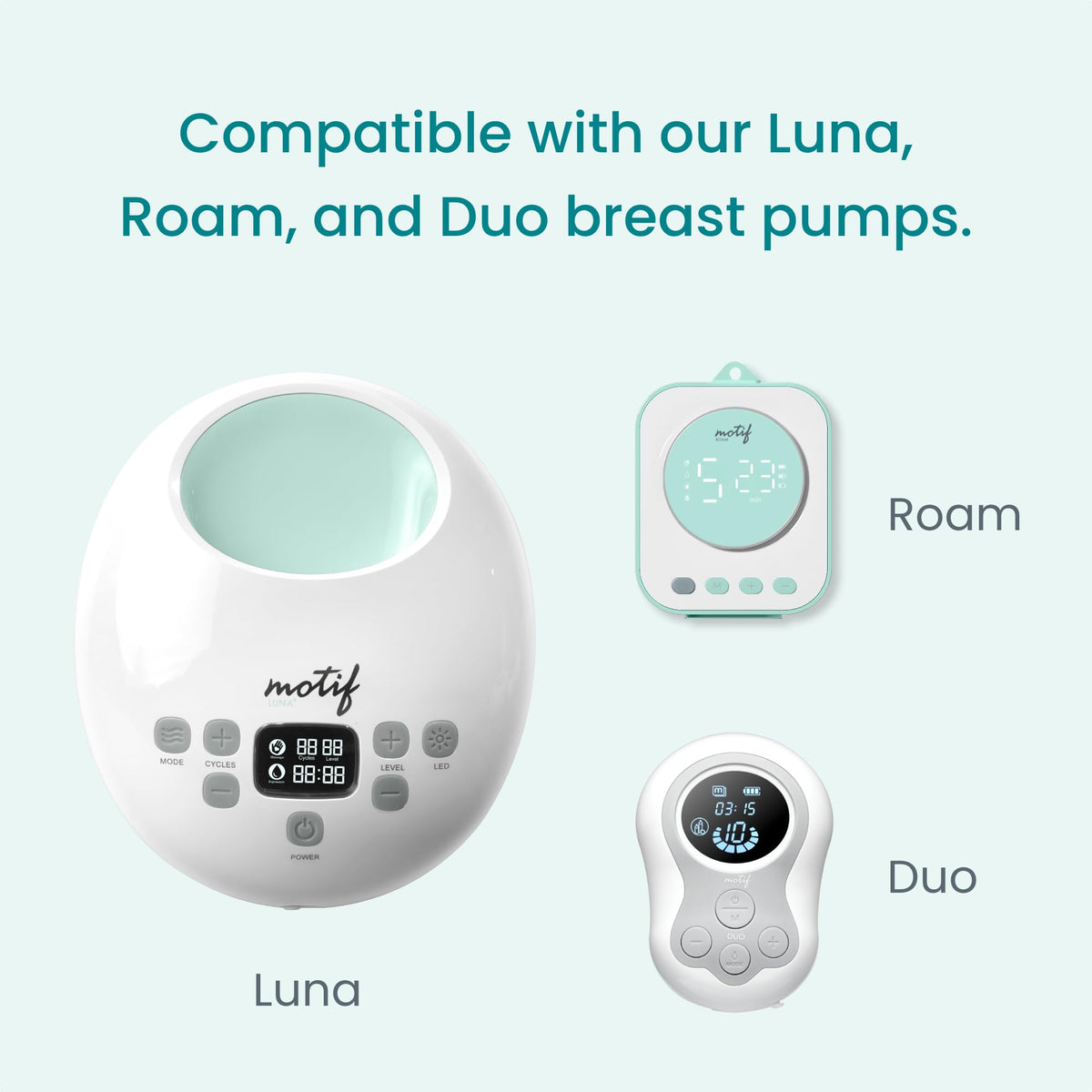Motif Medical Breast Milk Collector Cups for Luna, Duo, & Roam Breast Pump