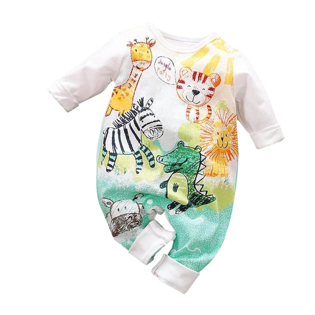 Aoswep - Lively Colored Pencil Animals Printed Baby Jumpsuit Baby girl bodysuit (3-6 Months)