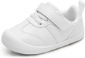 Baby Shoes Boys Girls Barefoot Wide Toe Box Zero Drop First Walkers PU Leather Nonslip Toddler Sneakers for 6-24 Months Infant Walking,Running,Crawling
