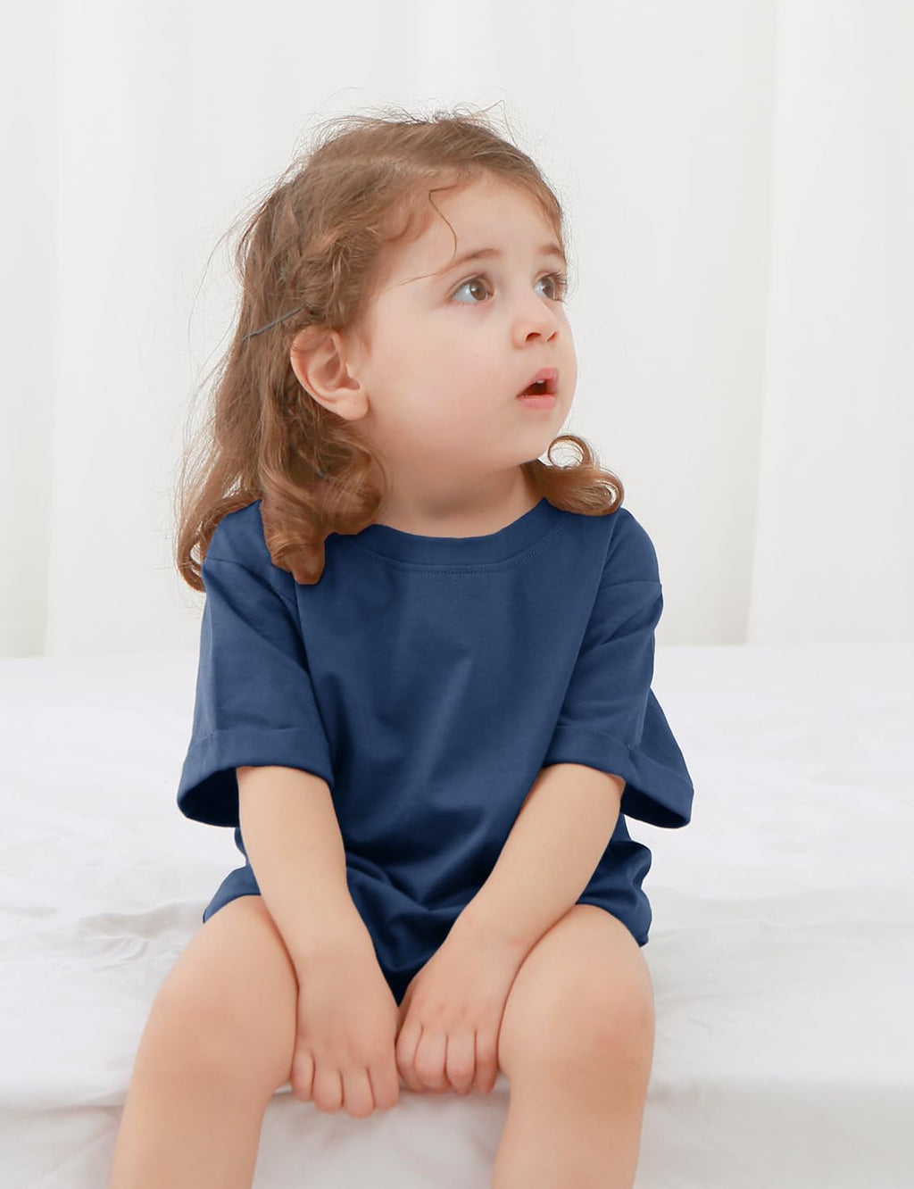 Jimonda Baby Bubble Rompers Boy Girl Cotton Shirt Clothes（Blue Black，12-18M）
