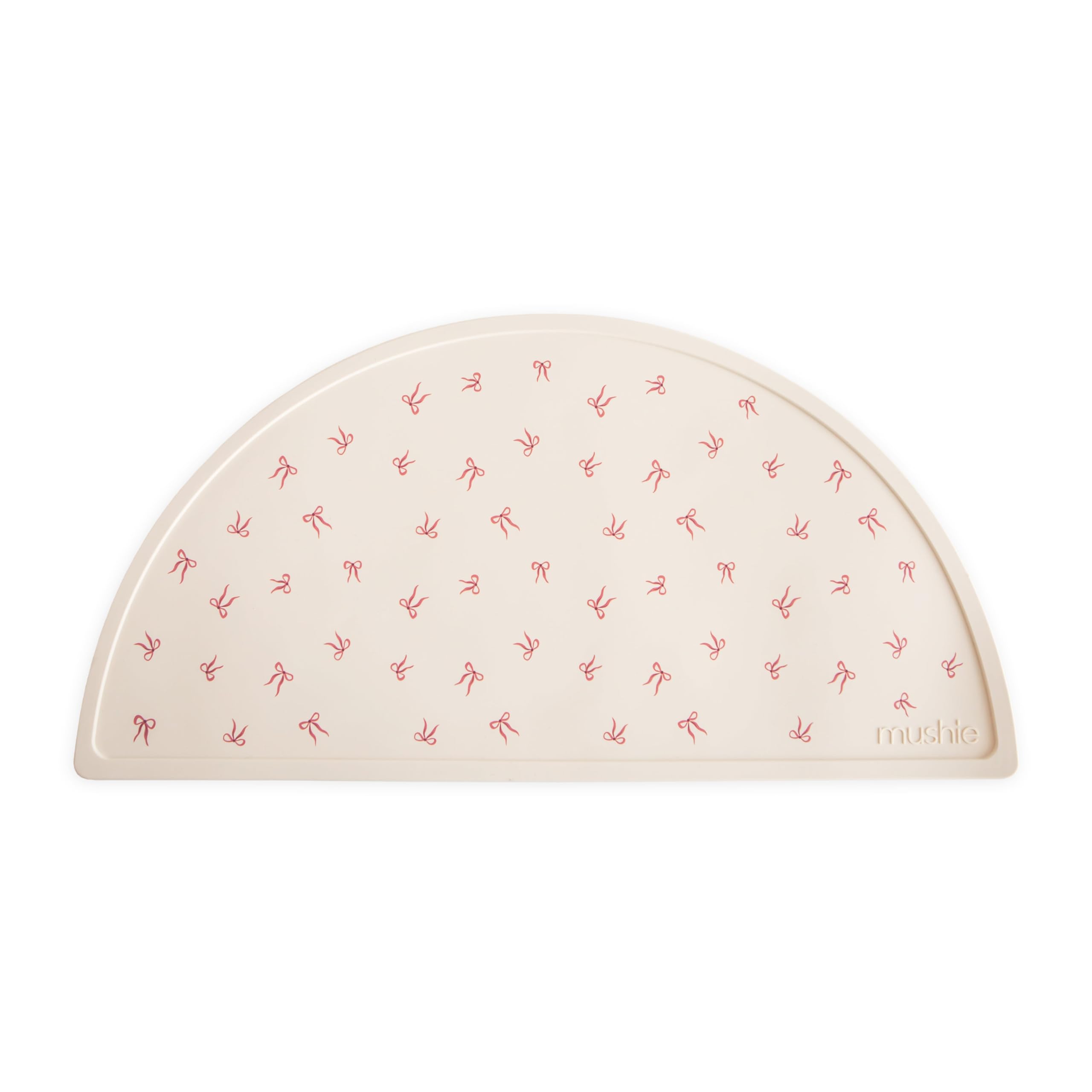 mushie Silicone Placemat for Kids | BPA-Free Non-Slip Design (Bows)