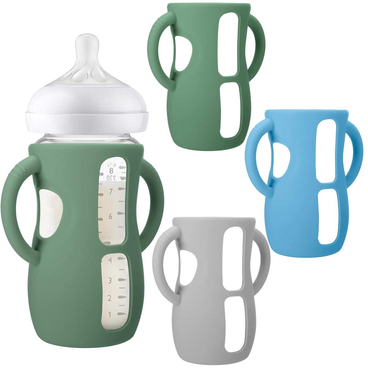 BUSOHA 3 Pack Silicone Sleeves for Philips Avent Natural Baby Bottle