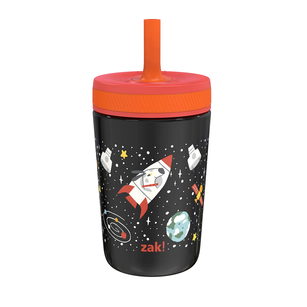 Zak Designs Spaceships Kelso 12oz Stainless Steel Leak-Proof Toddler Cup