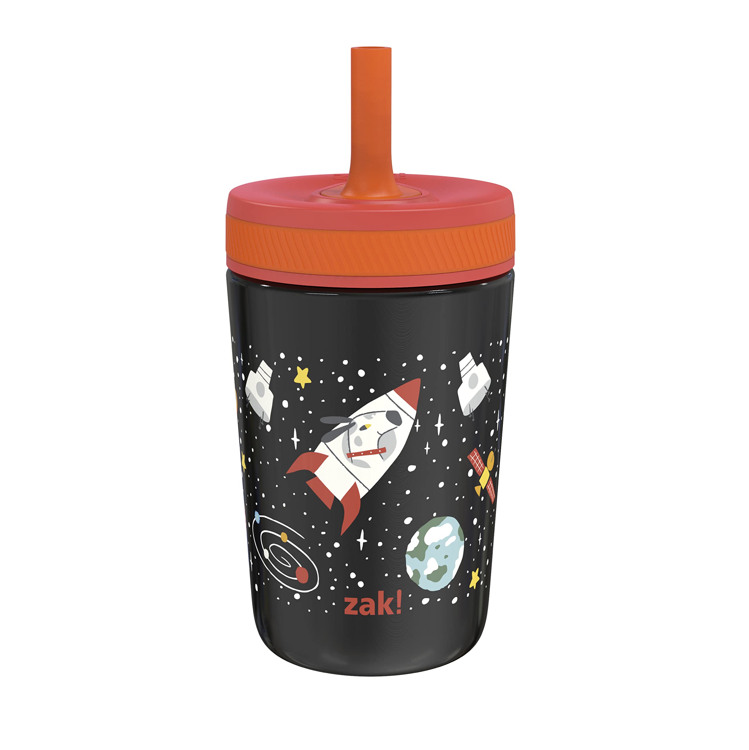 Zak Designs Spaceships Kelso 12oz Stainless Steel Leak-Proof Toddler Cup