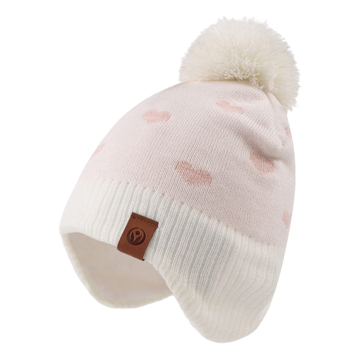 JANGANNSA Knitted Baby Hat Scarf Winter Warm Boy Girl Beanie Fleece Lining