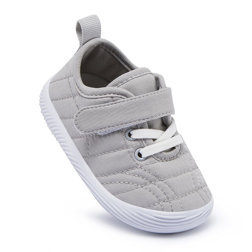 BMCiTYBM Baby Shoes Boy Girl Walking Sneakers Infant First Walkers for 6 9 12 18 24 Months Grey Size 6-12 Months Infant