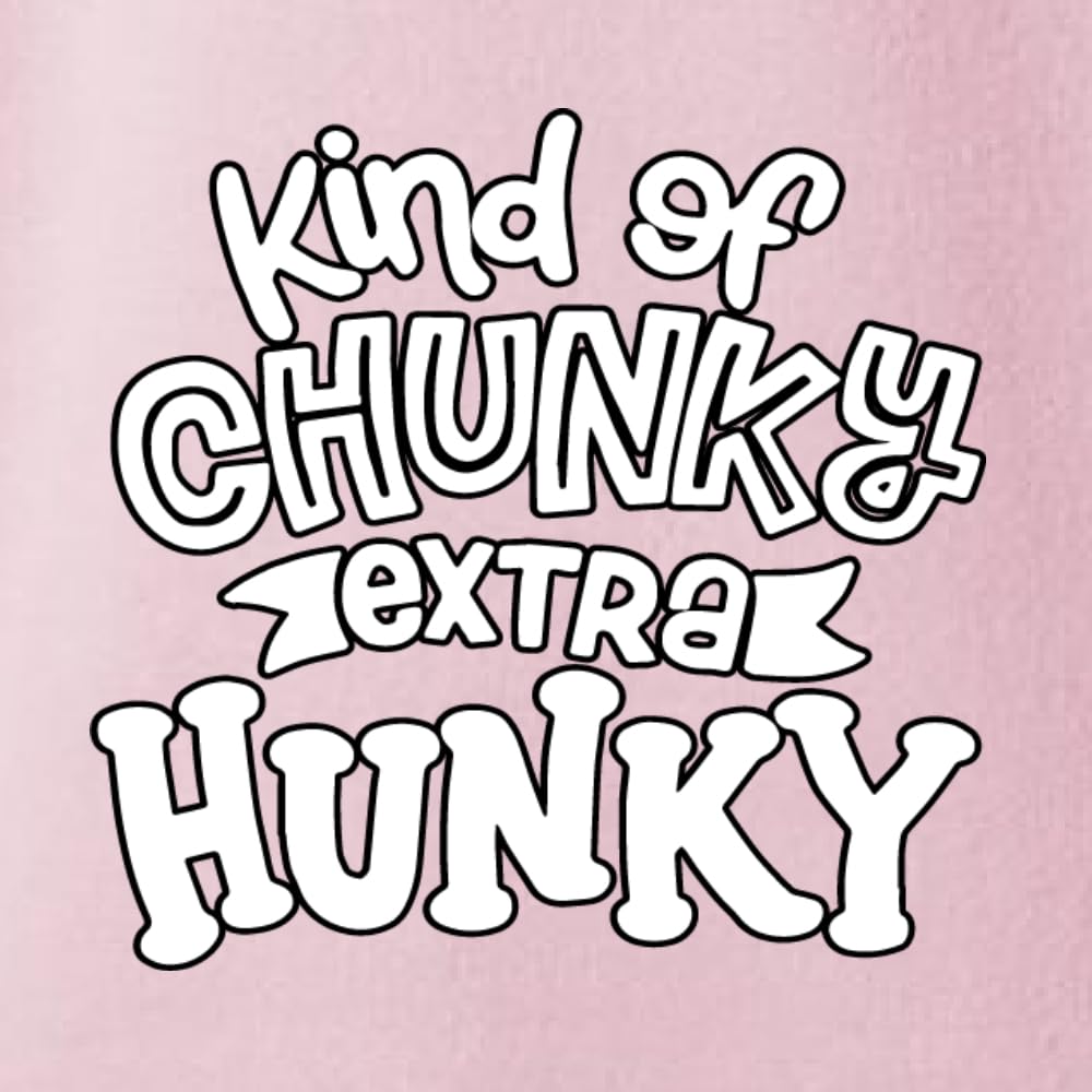 Wild Bobby Kind of Chunky Extra Hunky Humor Infant Premium Jersey Baby Bib for Girls Boys, Light Pink, One Size