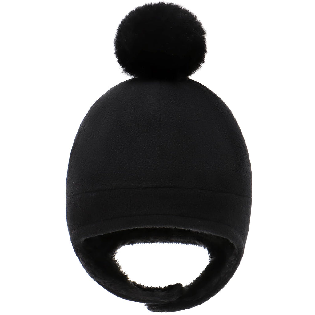 Otoyzy Baby Beanie Hat Pom Full Hood Toddler Winter Hat Fleece Earflap