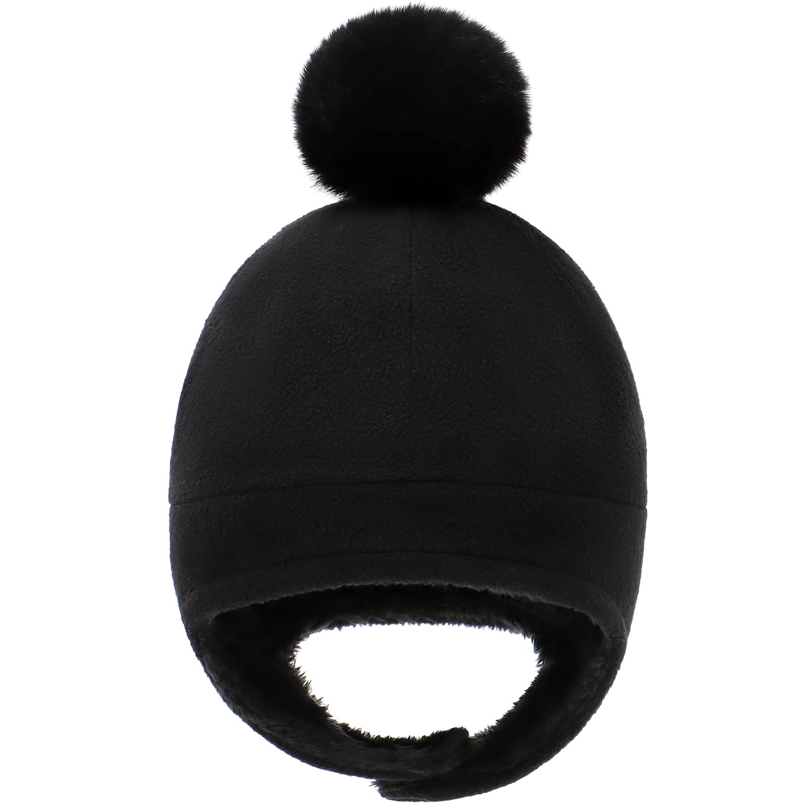 Otoyzy Baby Beanie Hat Pom Full Hood Toddler Winter Hat Fleece Earflap