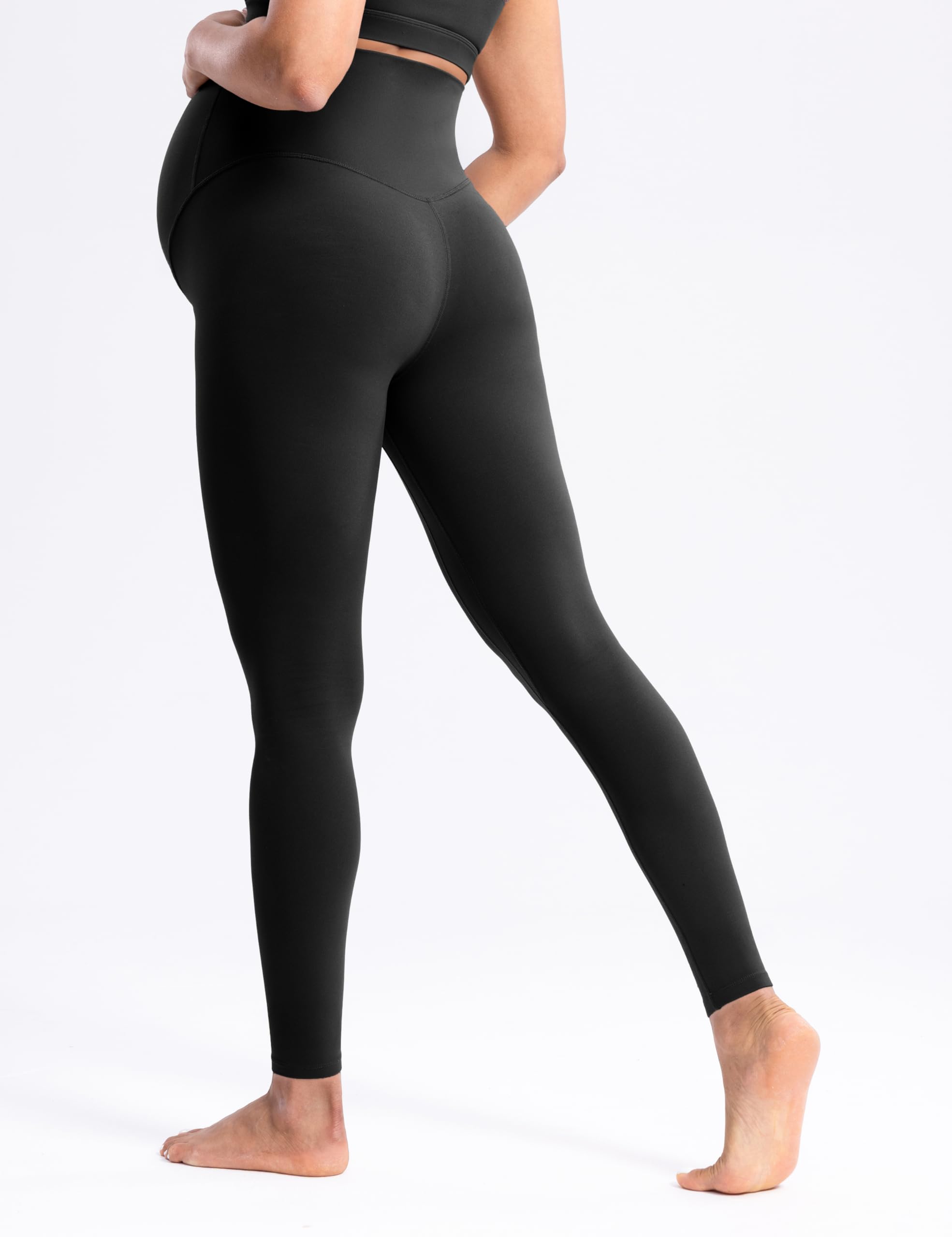 POSHDIVAH Creamluxe Maternity Leggings 28" Black Medium
