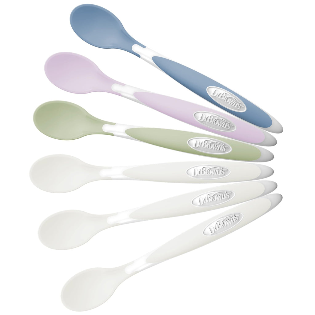 Dr. Brown's Designed to Nourish Soft-Tip Toddler Feeding Spoons, 6-Pack