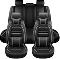 PACKMACH Car Seat Covers for Ford Transit 2014-2024 | 5-Seats Seat Covers, Waterproof Seat Protectors, Automotive Seat Covers (Full Set with Pillow,Black&White Line)
