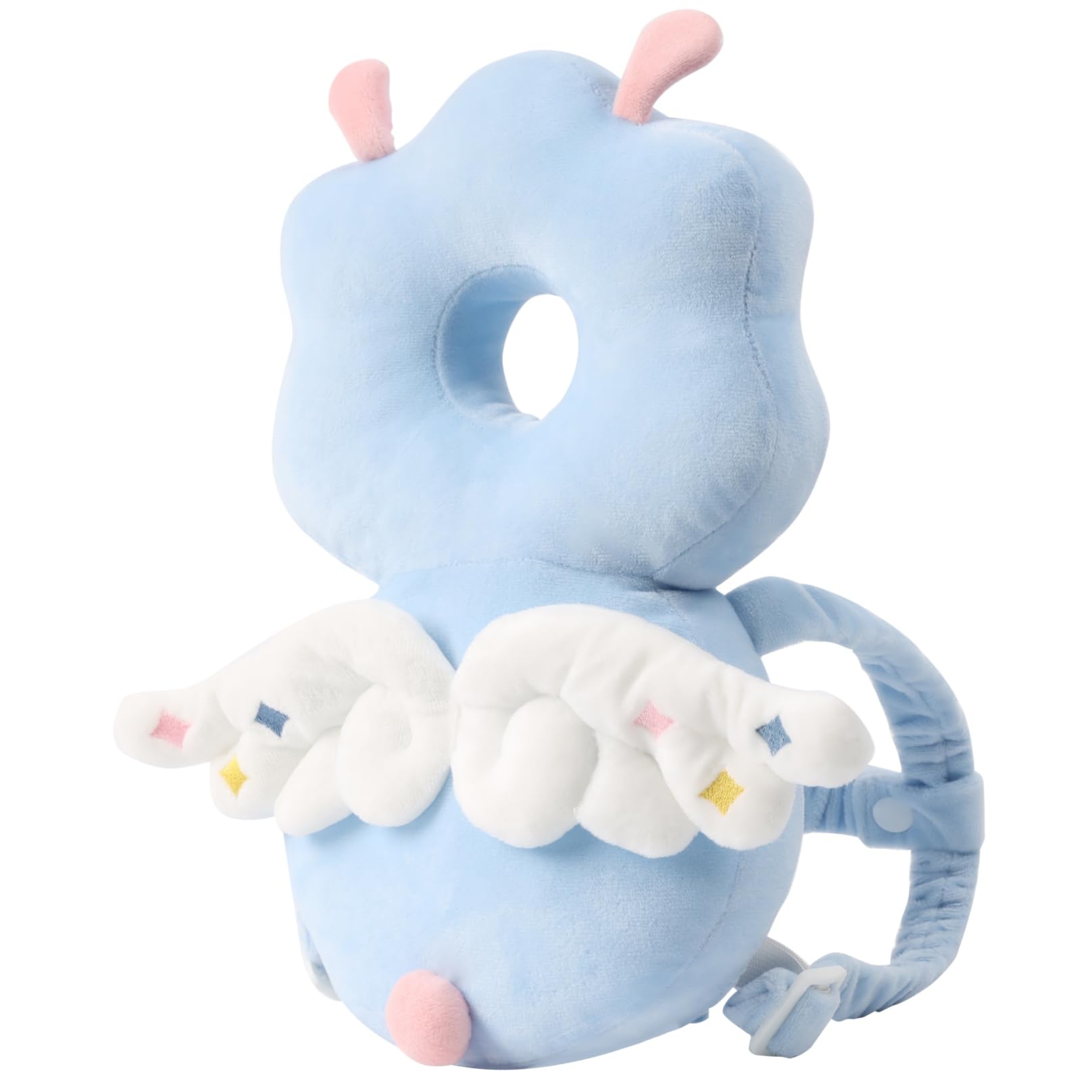 HGTC Baby Head Protector Backpack -Soft & Lightweight Pads - Prevents Bebes Backward Fall Elf Plush Stuffed