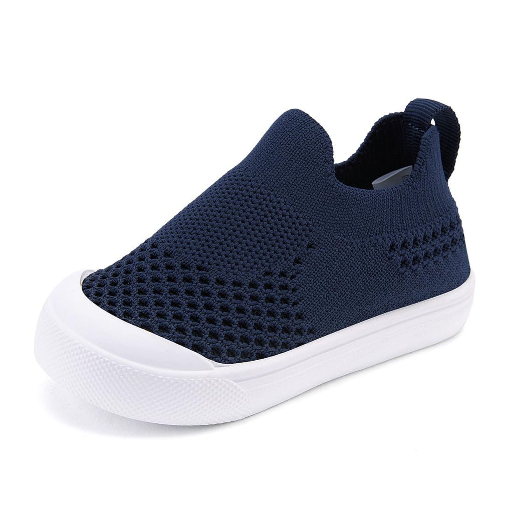 BMCiTYBM Toddler Walking Shoes Baby Boy Girl Barefoot Sneakers Navy Size 8