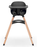 Lalo The Chair Convertible 3-in-1 High Chair for Babies & Toddlers, Dishwasher Safe Tray, Adjustable Footrest, Licorice