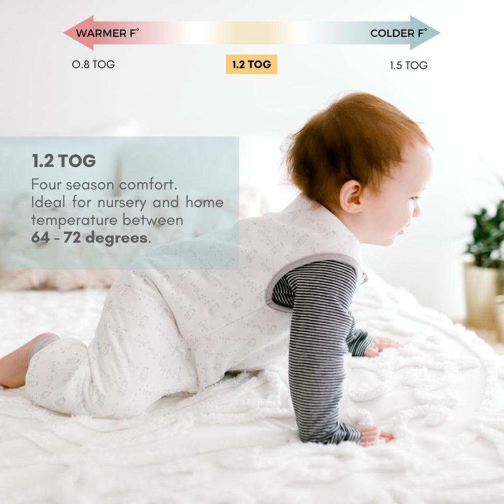 Tealbee Dreamsuit Walker Toddler Sleep Sack with Feet and Legs, 12M-2T