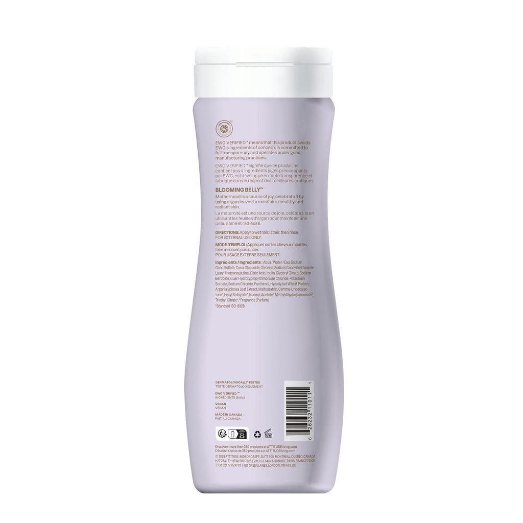 ATTITUDE Pregnancy Shampoo, EWG Verified, Dermatologically Tested, Plant and Mineral-Based, Vegan Maternity Products, Argan Leaf Extract, 16 Fl Oz (Pack of 6)