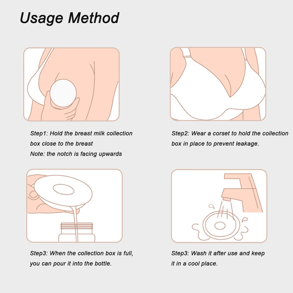 New Model with Plugs! 2PCS Breast Shells, Milk Saver, Wearable Nursing Cups, Protect Sore Nipples for Breastfeeding, Collect Breastmilk Leaks for Nursing Moms, BPA-Free and Reusable