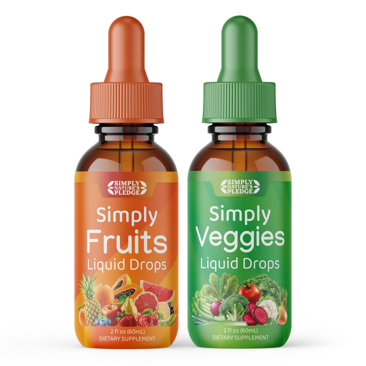 Simply Nature's Pledge Fruits & Vegetables Liquid Drops, 30 Day Supply