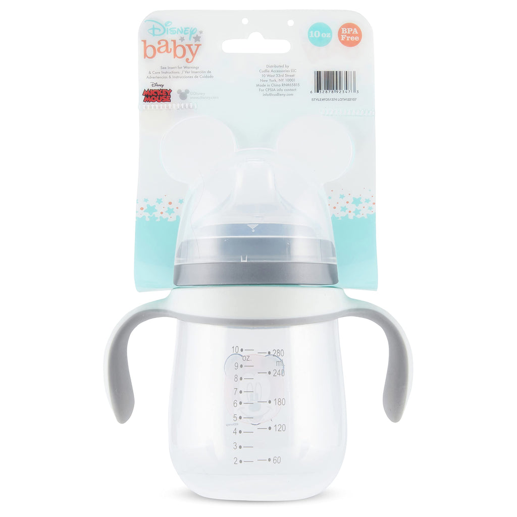 Disney Sippy Cups for Toddlers, Learner Cups for Kids with Pacifier, BPA-Free Trainer Cup with Handles, Leak-Proof Minnie Mouse and Mickey Mouse Sippy Cups, Perfect Unisex Gift for Children