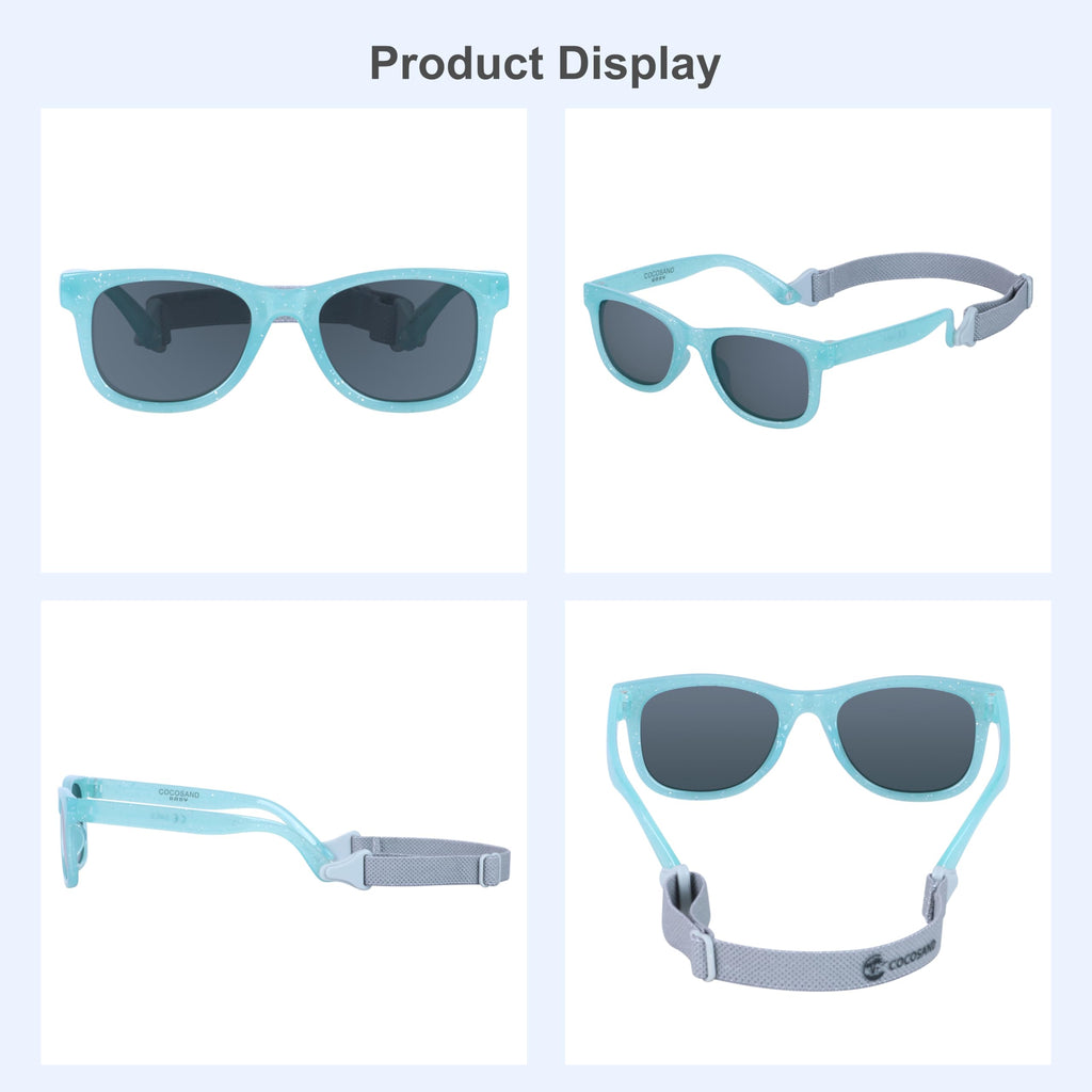 COCOSAND Flexible Polarized Baby Sunglasses with Strap