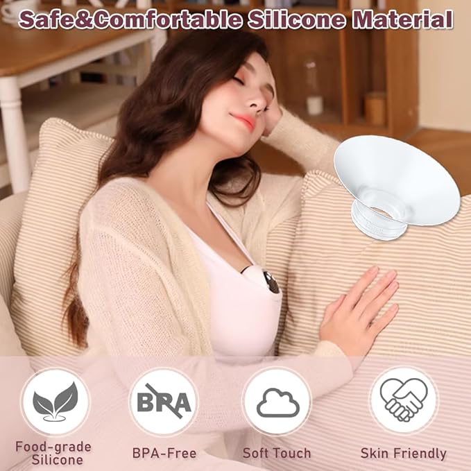 Flange Insert 13mm 6pcs Compatible with Momcozy M5/M9/M6/S12 Pro/V1 Pro/V2 Pro,for Spectra/Medela/MomMed/eufy/Lansinoh/Elvie Breast Pump, Fit for 24mm Flange/Shield of Most Pumps (6PC-13mm)
