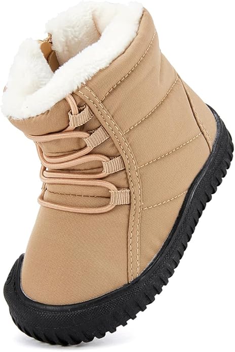 BMCiTYBM Toddler Baby Snow Boots Winter Shoes Boys Girls Cold Weather Baby Faux Fur Shoes