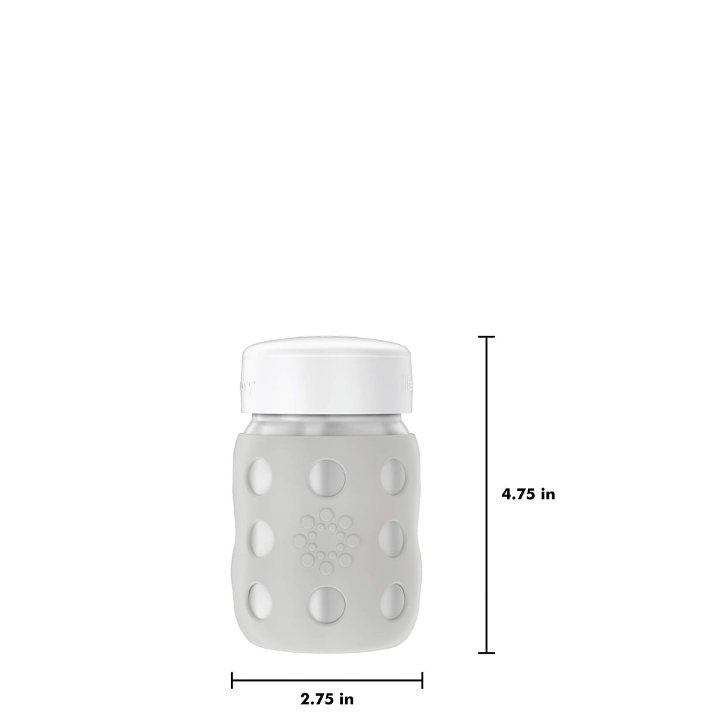 Lifefactory 8oz Stainless Steel Food Jar with Cap, Stone Gray