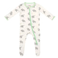 Bamboo Little Soft Baby Footie Pajamas, Baby Clothes, Newborn Sleepers, 95% Viscose and 5% Spandex, Elephant, 3-6 Months