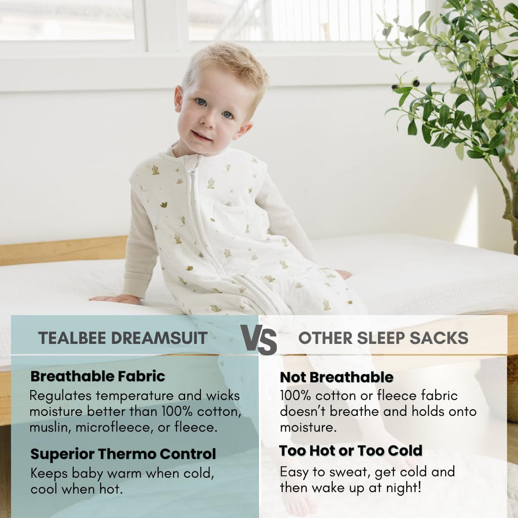 Tealbee Dreamsuit Walker Toddler Sleep Sack with Feet and Legs, 3T-4T