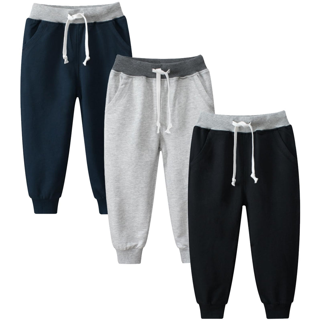 GFQLONG Toddler Boys Joggers Pants Cotton Kids Athletic Sweatpants 5-6T
