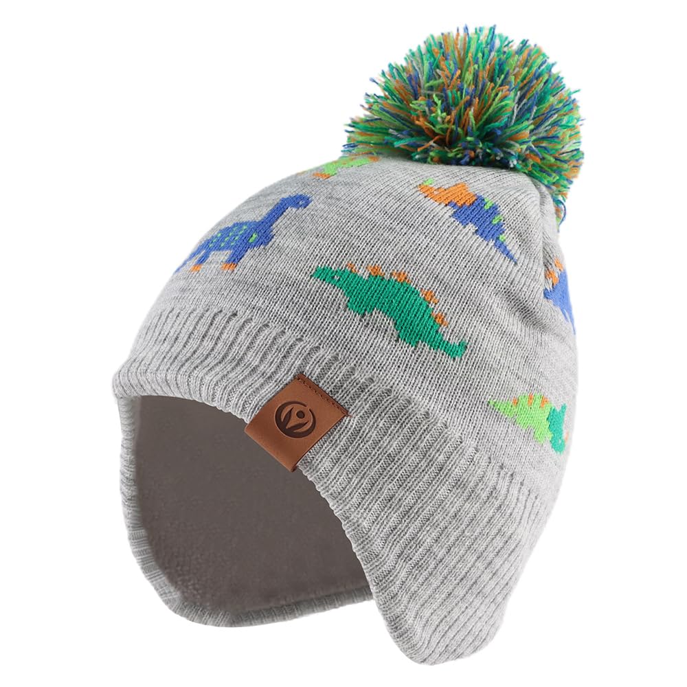 JANGANNSA Knitted Baby Hat Scarf Winter Warm Boy Girl Beanie Fleece Lining