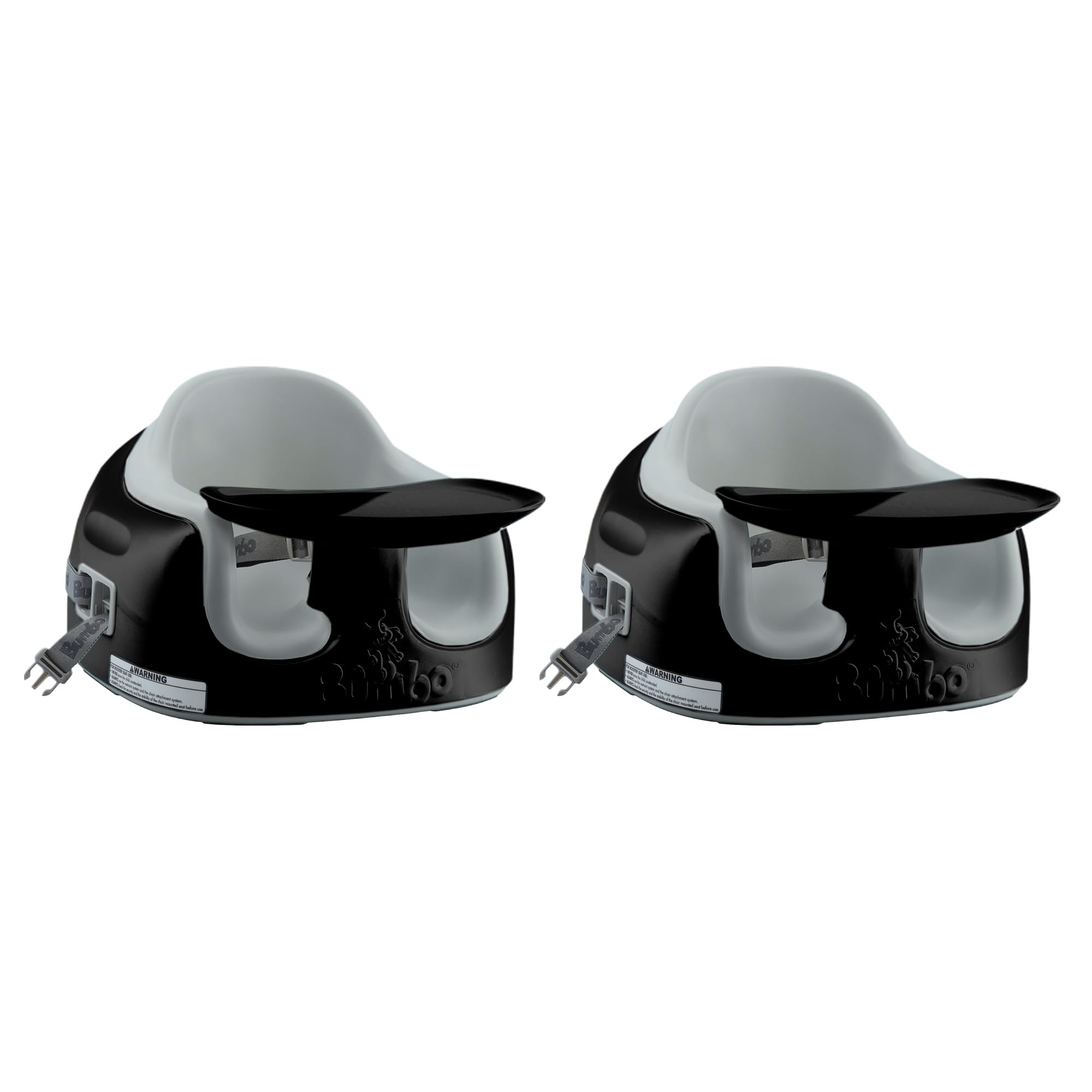 Bumbo 2 Pack 3-in-1 Multi-Seat for 6 to 36 Months, Travel Baby Feeding and Play Floor Seat, All-in-One Portable Booster with Tray & Toddler High Chair, Black/Monsoon